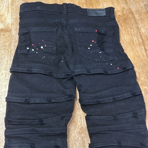 Focus Kids Jeans - Red Heartbreaker Jeans, adjustable waist, size 6 - Picture 4 of 5